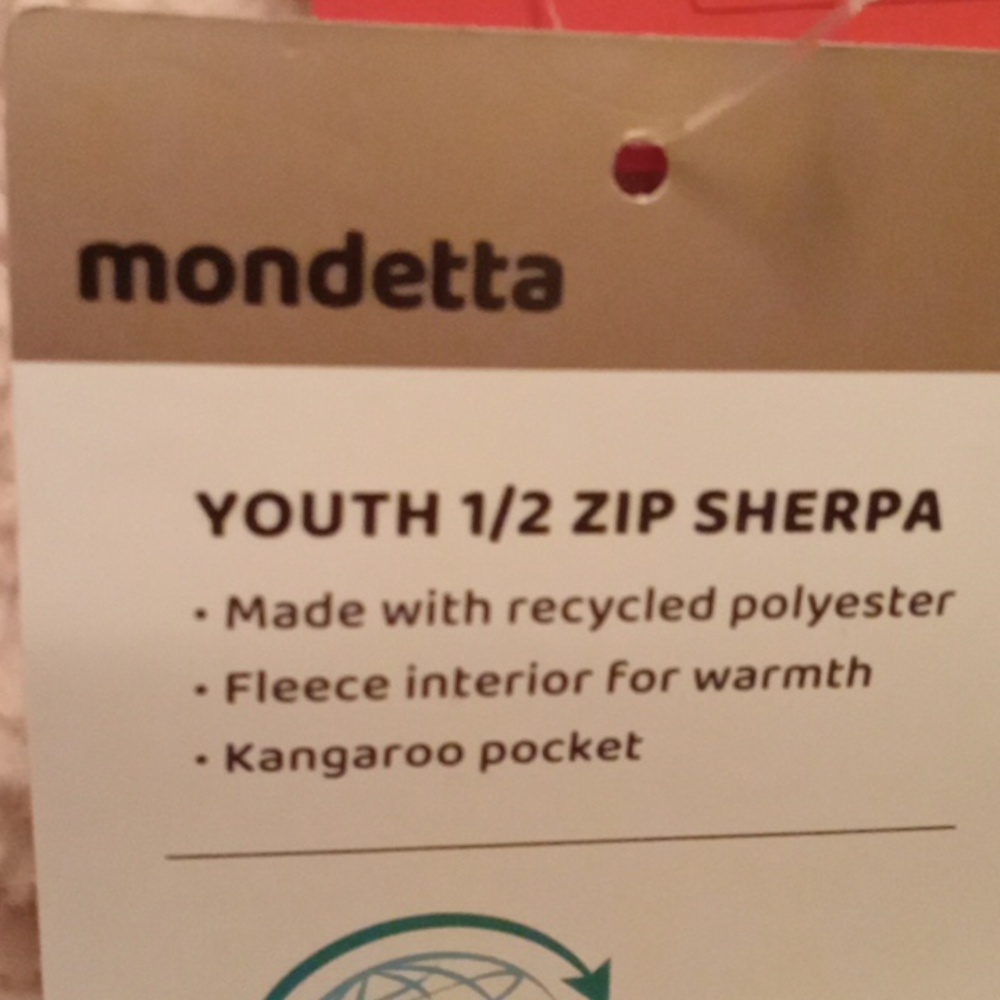 NWT  PURPLE YOUTH HALF ZIP SHERPA BY MONDETTA.  SIZE MEDIUM (10-12). - Picture 11 of 11